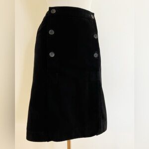 A.P.C. nautical skirt black cotton twill